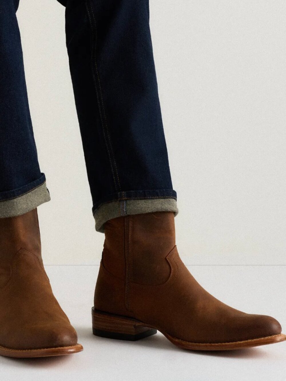 Quince Mens Crafted NEW Leather Western Zip Boot $388 RV 11.5